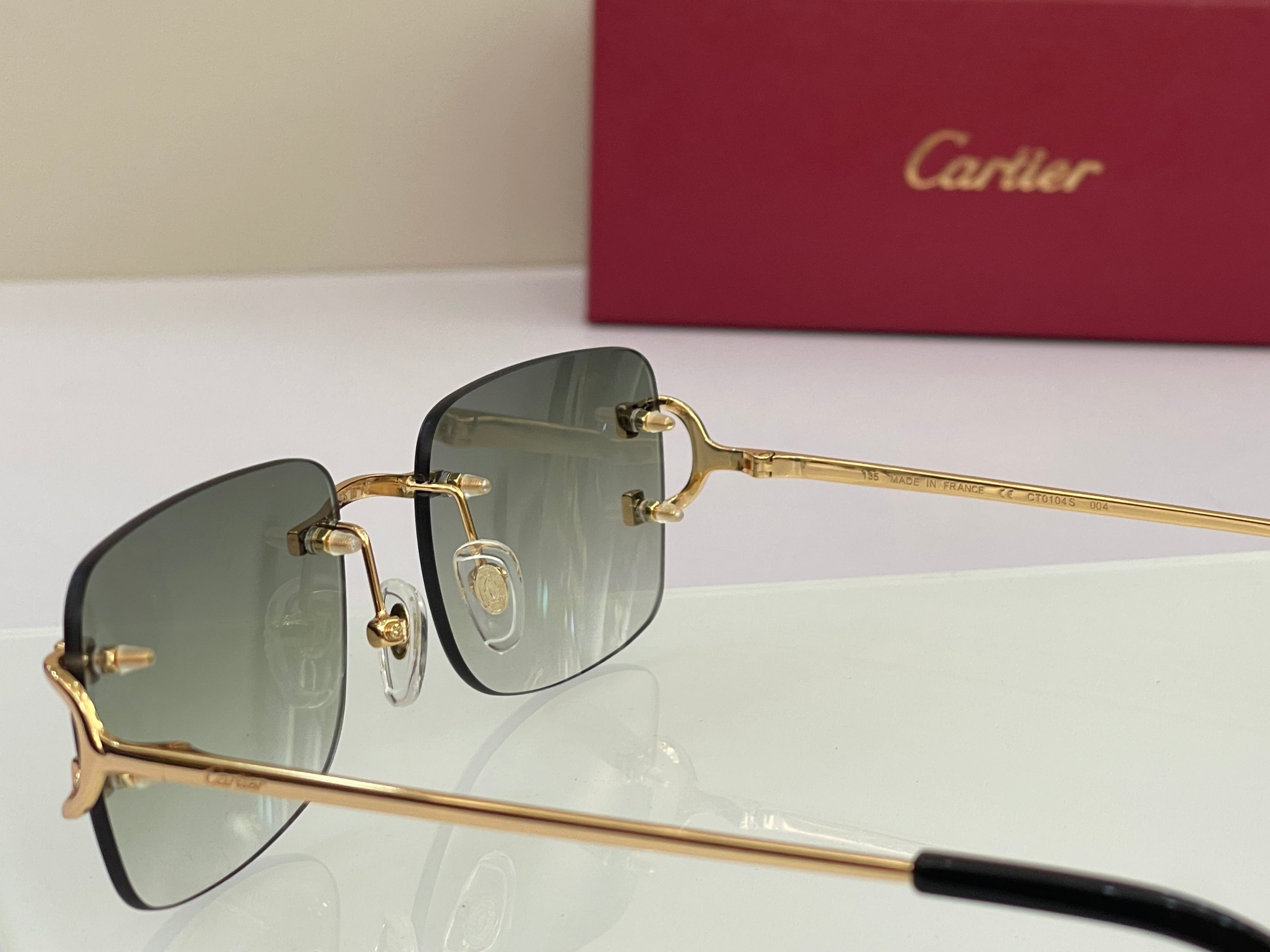 Cartier Rectangle Frame CT0104S Sunglasses